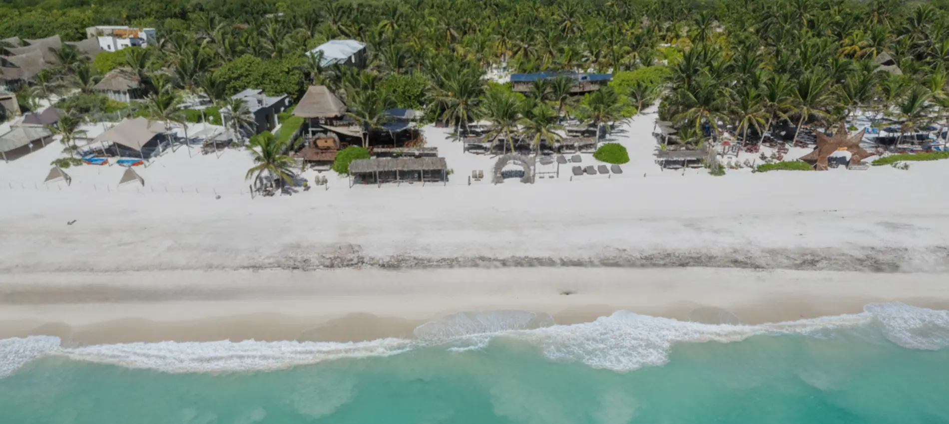 Alito Tulum Beach Hotel aerial view